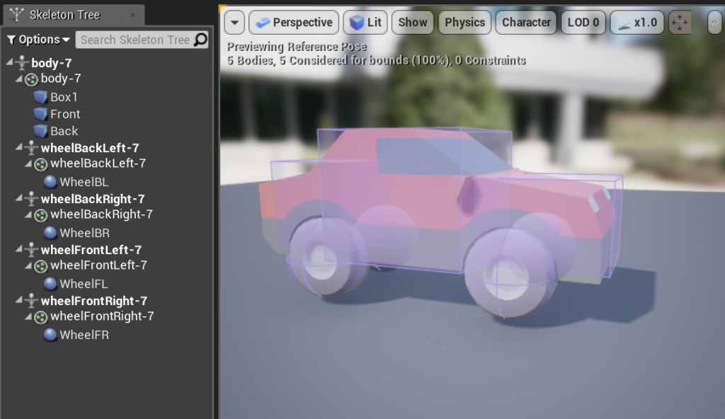 How to import a vehicle to Unreal Engine